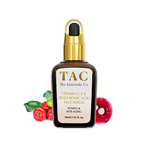 TAC – The Ayurveda Co.10% Vitamin C Face Serum for face Power of Vit C, With 2% Hyaluronic Acid For Face Brightening, Toning, Glowing Skin serum vitamina c |Brightening vitamin c moisturizer for face