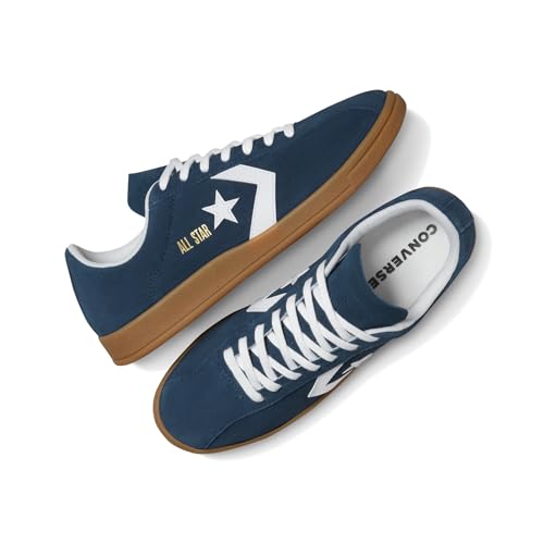 Converse Classic Trainer Suede Sport Plates Homme, Bleu marine/blanc chewing-gum, 42.5/43 EU