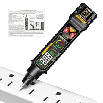 Circuit Tester, Smart Outlet Checker with LED Display, 2-300V RV ...