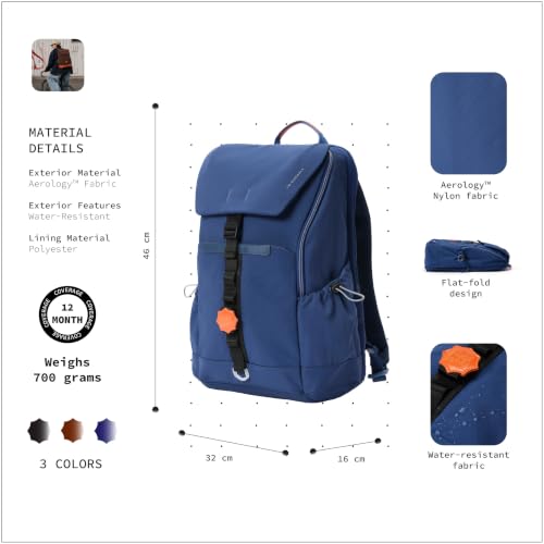 Image of Sidewalk 21L Laptop Backpack 15.6 Inch College Daily Carry | Water Resistant Easy Access Tech Slot Lightweight Nylon Padded Shoulder Straps Luggage Strap Side Bottle Pocket For Men Women