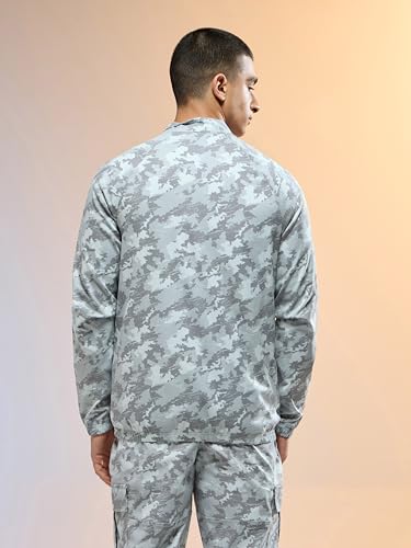 Image of TECHNOSPORT Men's Slim Fit Printed Regular Jacket With TS Flexi, SPF50+, Quick Dry for Regular Use