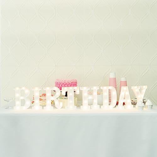 Image of Restaurantware Illumify 5.4 x 1.2 x 8.7 Inch Light Up Letter 1 Durable Marquee LED Light - Letter I Touchproof White Plastic Party Light Keyhole Slot For Parties Weddings Or Special Events