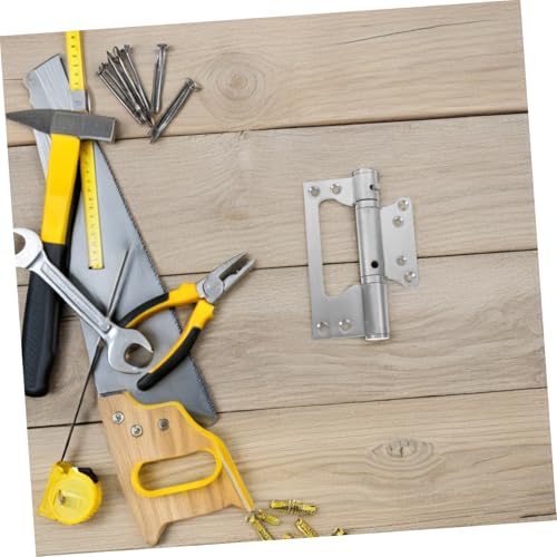 Bisagras de puerta invisibles para madera: cierrapuertas automático sin embutir de acero 7