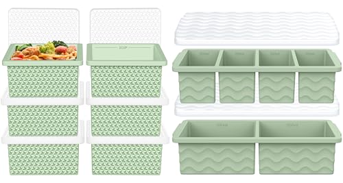 8 Pack Moldes de Silicona para Freezer con Tapa miniatura 1