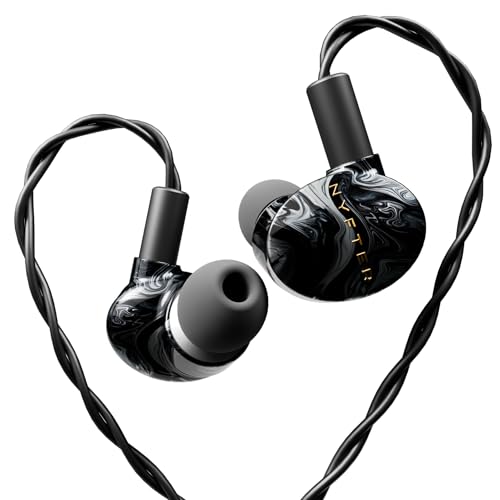 Nyfter - Mizu Gaming IEM Hybride In-Ear-Monitore, HiFi Kopfhörer mit handgefertigter Harzschale mit einzigartigem Design - 2m Kabel - Soundprofil für Gaming & E-Sport (Default)