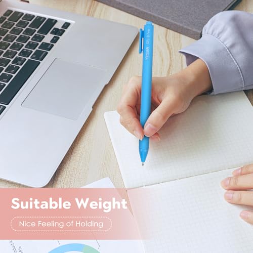 yisan colored gel pensjournal pens 07 mm colorful ink pensfine point fast dry 12 assorted colorssmooth writing for journaling and note takingretractableroller ball point71044