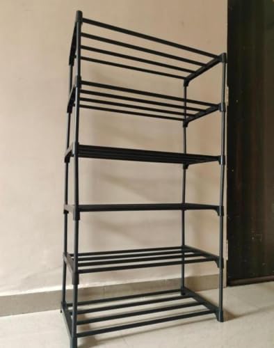 Image of FIGMENT Shoe Rack for Home, Foldable Plastic Shoe Stand with Shelves, Space Saving Footwear Organizer for Bedroom, Entryway, Living Room & Closet, Multi Layer Shoe Storage Rack