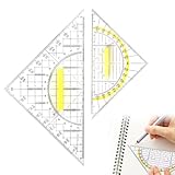 DEFIYEAR 2 Stück Geodreiecke Groß Klein Set, 20 cm und 14 cm Geometriedreieck mit Griff...