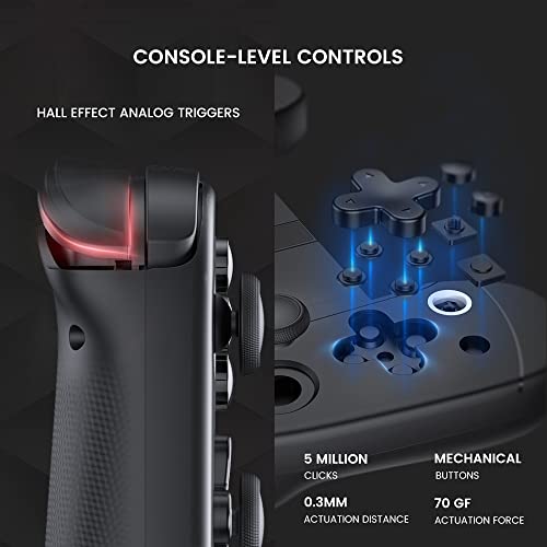 leadjoy M1B Controlador de jogos móvel para iPhone, Controle de jogos para celular com carregamento