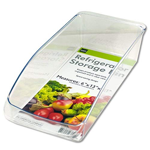 bulk buys Refrigerator Storage Bin, 6' x 13' x 3.1', Clear