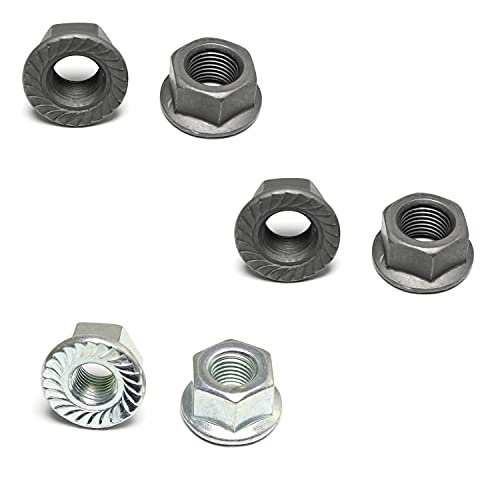 Pro Bamboo Kitchen 3 Sizes 304 Stainless Steel Bicycle Hub Flange Axle Nut Kit With Safety Washers For Front And Rear Bike Wheel #TOP1