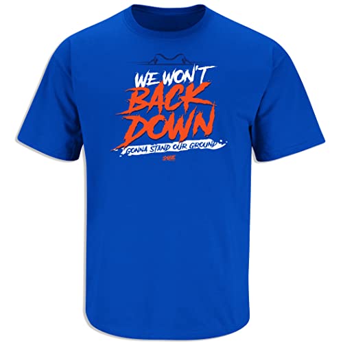Won't Back Down T-Shirt for Florida College Fans (SM-5XL) (Royal Short Sleeve, X-Large)
