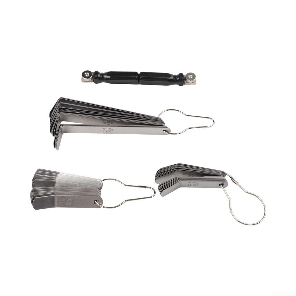 Fühlerlehre Set 4-tlg Stahl Ventilspiel Messung Edelstahl Fühlerlehre 4-teilig für Mechaniker Ventillehre Set robust für LKW und Autos Präzisions-Fühlerlehren 4 Stück mit für griff Dickenmesser Set
