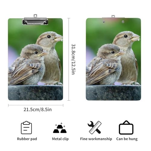 Planchettes à pince A4 oiseaux avec support rigide pour restaurant