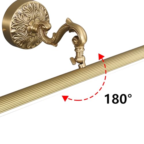 Image of Aiwen LED Vanity Light Fixture 7W 16.14 inch Bath Vanity Lights with PC Lamp Shade Retro Artwork Picture Lighs Wall Sconces for Dressing Bathroom Lighting 3 Color Temperature