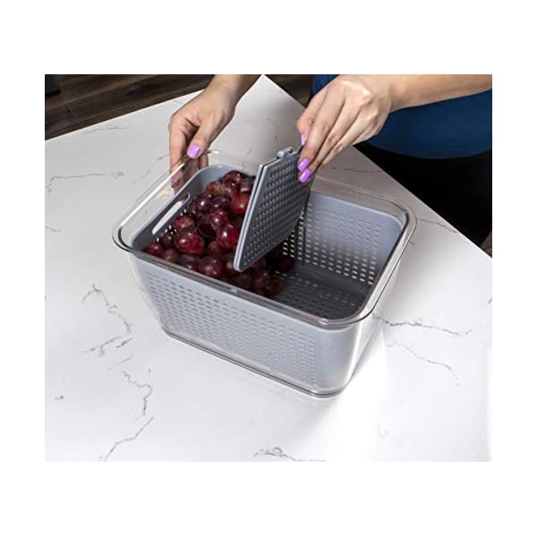 Kitchen Spaces Colander Stackable Food Storage Bin, Variety Pack Mini