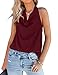 Zeagoo Womens Lightweight Sexy Halter Top Wine Red X-Large