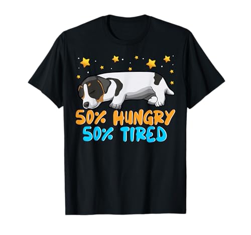 Design fantastico per i proprietari di Jack Russel Terrier, il miglior Jack Russel Mom or Dad che ami il loro cucciolo Jack Russel Terrier che conosce solo due stati d'animo: affamato e stanco.