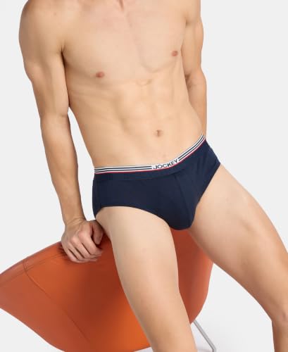 Image of Jockey US49 Men Super Combed Cotton Solid Brief with Ultrasoft Waistband
