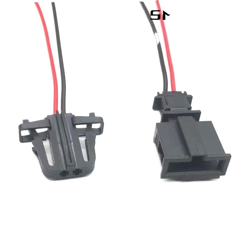 FENG GUO 2 Pin License Light Socket Door Light Connector Trunk Lights Horn Plug 3B0972712 1J0971972 with Wires 1J0 971 972(2pin Male,20 Sets)