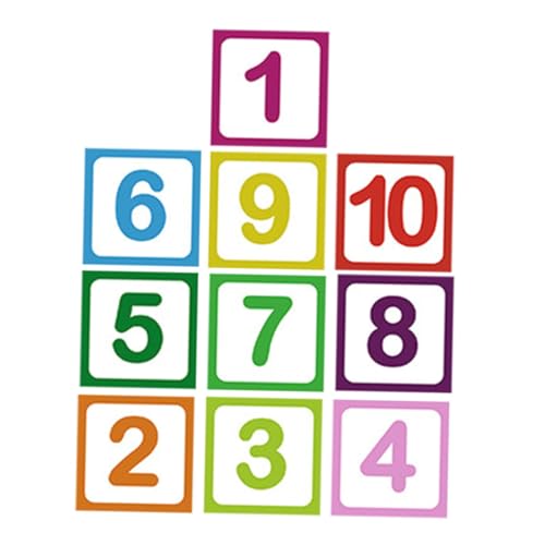 Zerodeko 10 hojas Pegatinas Autoadhesivas Antideslizantes con Números para Suelo Educativo para Resistentes al Agua Diseño para Habitaciones Infantiles y Guarderías Paquete