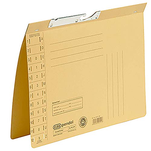 ELBA Pendelhefter, DIN A4, Manilakarton, 320 g/qm, gelb