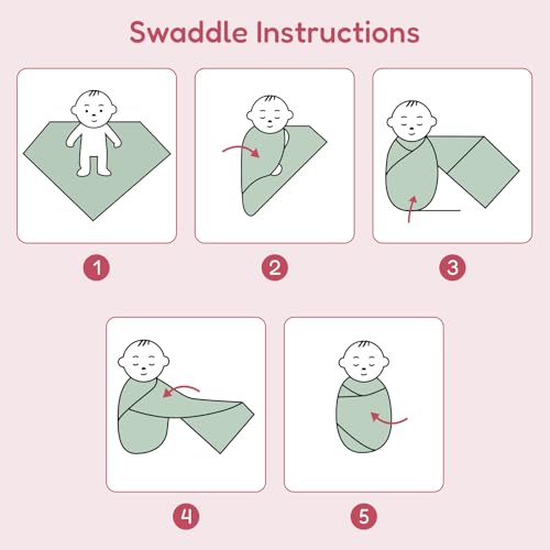 Image of Stretchy Swaddle Blanket for Newborns with Hat & Hello World Card-Soft Baby Swaddles 0-3 Months,47 inchx 47 inchSupersoft Swaddle Blanket,Receiving Blanket for Boys & Girls (Sage)