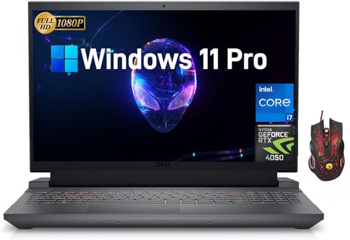 Image of Dell G15 5530 Gaming Laptop, 15.6 inch FHD 360Hz Display, Intel 14-Core i7-13650HX, NVIDIA RTX 4060, Windows 11 Pro & Microsoft Office Lifetime License, 64GB DDR5, 2TB SSD, Backlit Keyboard, Wi-Fi 6