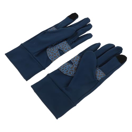 Milisten Guantes Térmicos de Ciclismo para Hombre y Mujer, Guantes para Pantalla Táctil Resistentes al Viento, Antideslizantes, Tamaño M, Color Azul para Running, Senderismo y Deportes