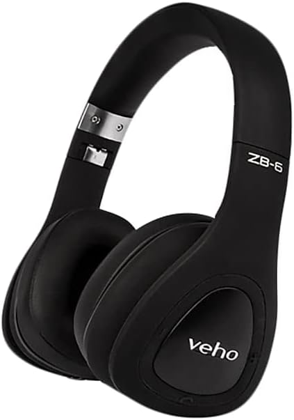 Veho ZB-6 On-Ear Wireless Bluetooth Headphones, front view