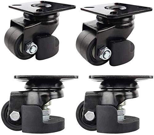 Roulette centre de gravité bas pour meuble lourd pivotante 77x50mm - 2
