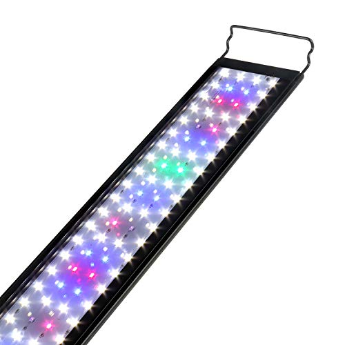 WATER REBIRTH LED Aquarium Light, Full Spectrum Fish Tank Led Light with Aluminum Alloy Shell Extendable Brackets (30-36 in)