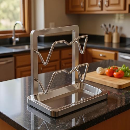Support pour couvercle de casserole multifonction en acier