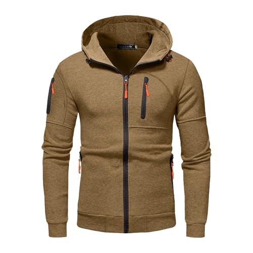 Hoodies for Men Casual Zip up Lightweight Hoodie Big and Tall Sweatshirt Jackets Fall Tops with Zip Pockets3