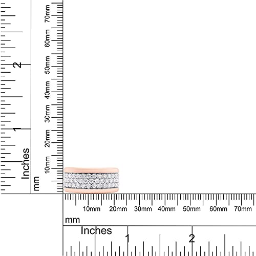 SAVEARTH DIAMONDS 1 3/4 ct.t.w Round Cut Lab Created Moissanite Diamond 3-Row Eternity Stackable Wedding Band Ring In 14K Gold Over Sterling Silver (VVS1 Clarity, 1.75 Cttw)4