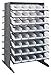 Quantum 80 QSB104CL Clear-View Bin Storage Sloped Shelving Double-Sided Pick Rack System 24" X 36" X 60"