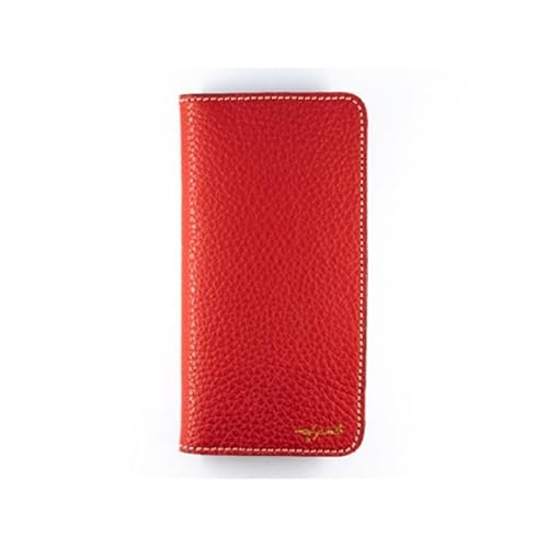 maf pinto アイフォーンケース 本革 日本製 (iPhone SE 第2世代 / 8 / 7,) ADRIA LINE [ フレッシュレッド]