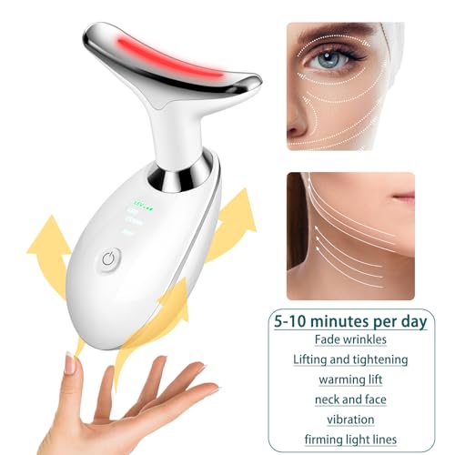 face and neck massager tool 7-in-1 color red-light-therapy wand for skin care