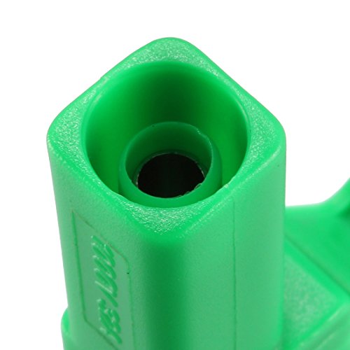 Image of uxcell Alligator Clips Heavy-Duty Insulated Car Battery Electrical Clamp 30A Green with 4mm Banana Jack Socket