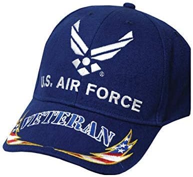 Eagle Emblems, INC. US Air Force Symbol Veteran Cap 100% Cotton w/Embroidered Branch Logo (Flag)