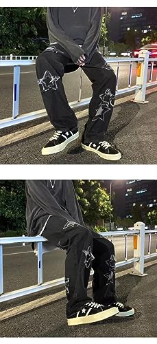 Y2K Baggy Jeans Emo Star Patchwork Cyber Cargo Pant Grunge Vintage Demin Clothing Aesthetic Hiphop Jogger Sweatpants4