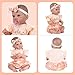 Aori Lifelike Baby Dolls Clothes 20 Inch Pink Shirt and Floral Pants Set for 17-20 in Realistic Reborn Girl Doll