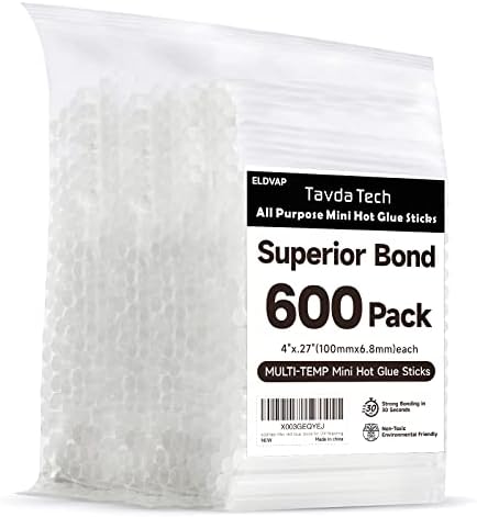 600 Pack Mini Hot Glue Sticks 4" and 0.27'' Diameter All Purpose Huge Bulk Hot Glue Sticks Large Glue Sticks for Glue Gun for Kids Adults DIY Art Craft Sealing Repairing Festival Home Decoration