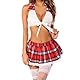 Vimmvid 2 PCS Schulmädchen Outfit Frau sexy, sexy outfit für damen für sex, sexy Kostüme Frauen für sex Rolle Spielen, Schulmädchen Kostüme Emotionen Steigern (One Size)