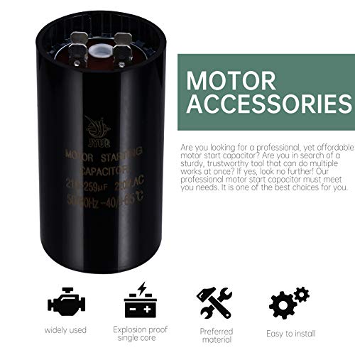 ULTECHNOVO Capacitor de Partida Do Motor Cd6 Capacitor de Partida Redonda 220 Volts 216-259Uf Mfd pa