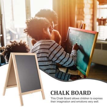 Chalkboard Signs, Chalk Board A Frame Chalkboard Sign, Double-Sided Sidewalk Easel, Sturdy Sandwich Board for Bar and Restaurant Cafe Shop Office, Business or Wedding
