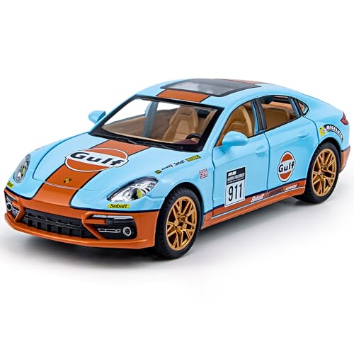 Image of Alokik Enterprise 1:24 Por-sche Panamera Racing Sport Diecast Metal Pull Back Car with 6 Openable Doors with Sound and Light Toy Decoration car Best Gift Toys for Kids 【Color As Per Stock】