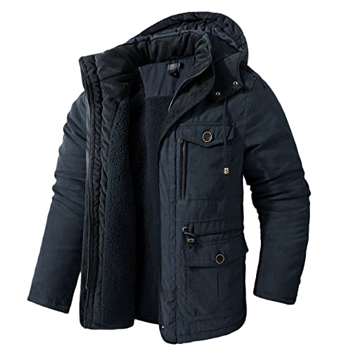 Parka d'hiver épaisse homme pour affronter le vent froid en ville