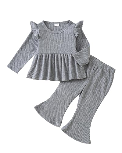 Image of Weebaby Toddler Girl Clothes Infant Girl Sweatsuit Baby Pant Set Outfits Fall Winter Clothing Little Clothes for Girl