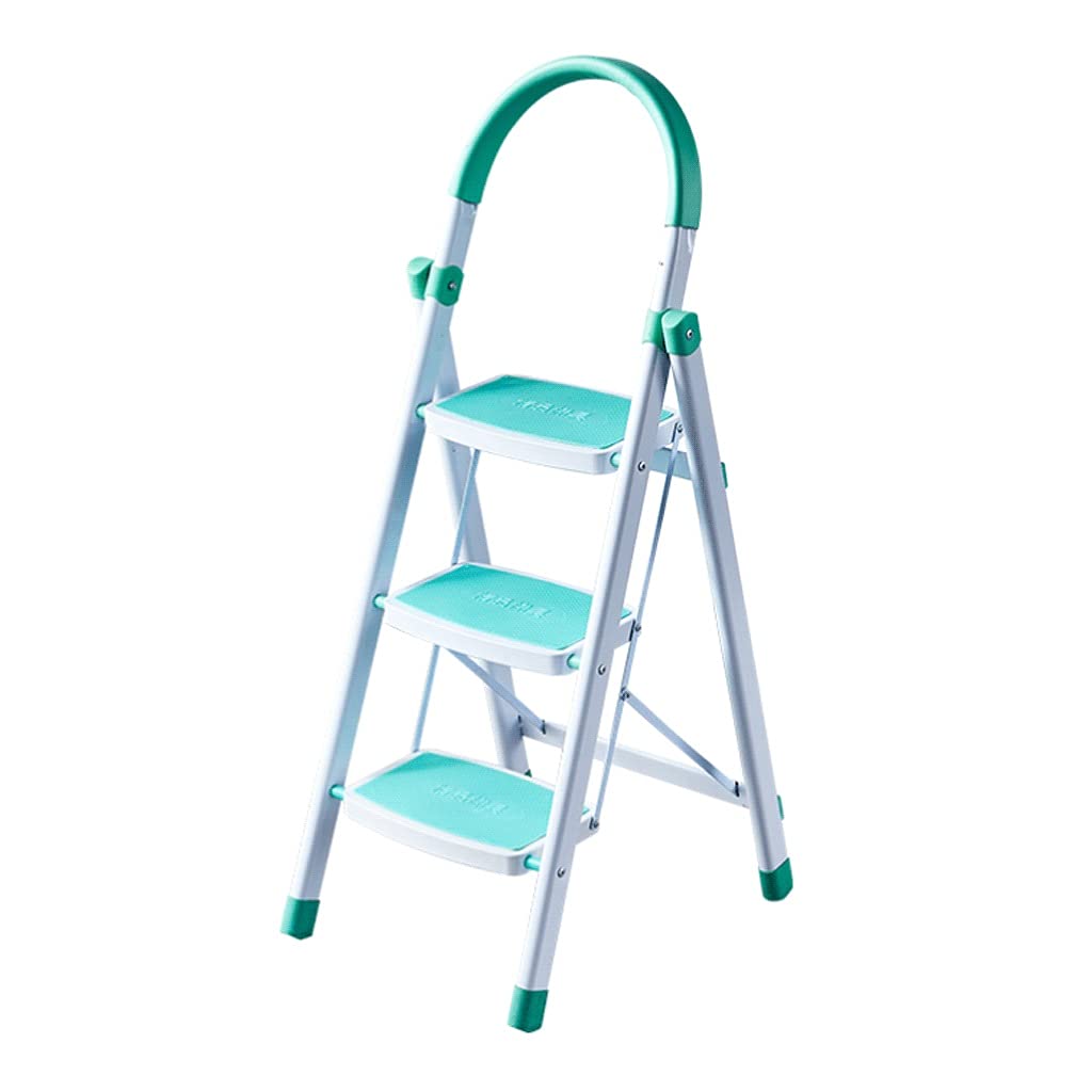 Cxvhsertwr Ladder B Ladders For Home, Sturdy Step Stool U-Shaped Thickened 3 Ladder Folding(Ladder B)